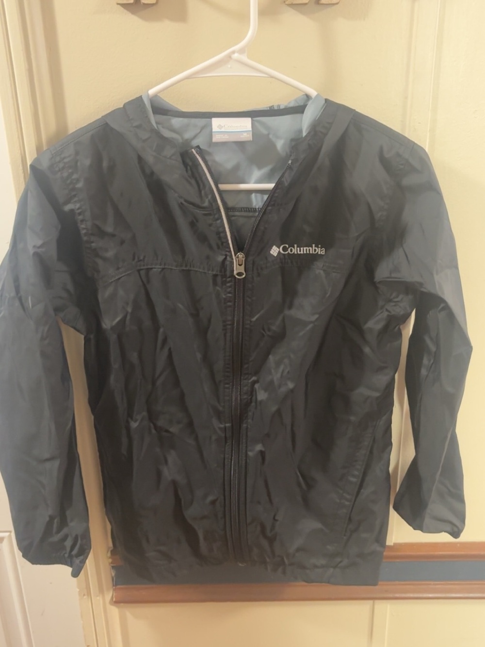 Columbia Kids Black Lightweight Rain Jacket